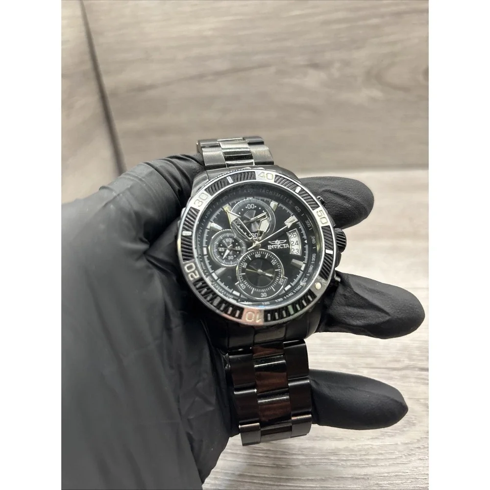 Invicta Ti-22 model 22417 chrono 100m Water Resistant Chronograph JB3 Needs Batt